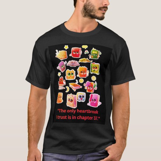 "Bookish Nerd T Shirten" T-shirt (Voorkant)