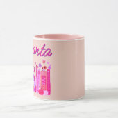 Bookish Orange Pumpkin Floral Autumn Pink Combo Mok (Midden)