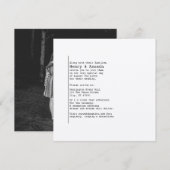 Bookish Photo Wedding Invitation Kaart (Voorkant / Achterkant)