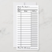 Bookish Reading List Tracker Flat Card (Voorkant)
