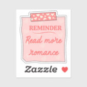 Bookish Reminder - Lees meer Romance Sticker (Vel)