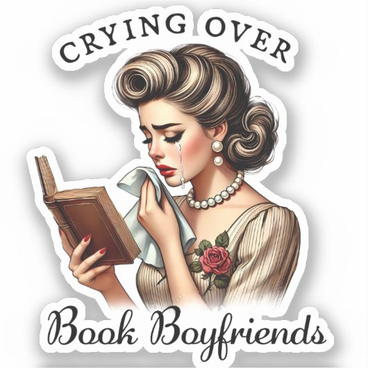 Bookish Retro Sticker (Voorkant)