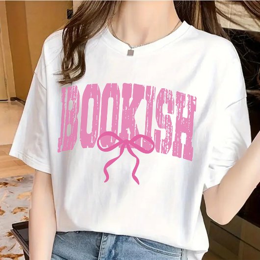 Bookish  Roze Shirt – cadeau voor boekenliefhebber