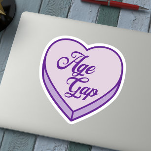 Bookish Snoep hart - Age Gap Sticker