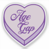 Bookish Snoep hart - Age Gap Sticker (Voorkant)