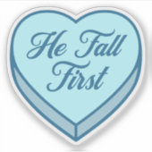 Bookish Snoep hart - Hij Herfsten eerst Sticker (Voorkant)