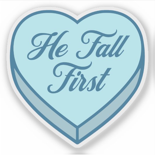 Bookish Snoep hart - Hij Herfsten eerst Sticker (Voorkant)