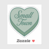 Bookish Snoep hart - Kleine stad Sticker (Vel)