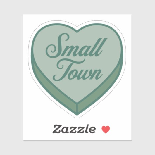 Bookish Snoep hart - Kleine stad Sticker (Vel)