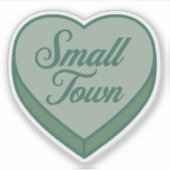 Bookish Snoep hart - Kleine stad Sticker (Voorkant)