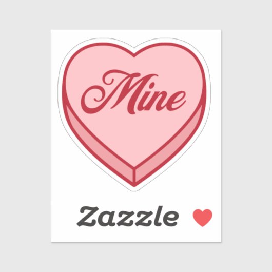 Bookish Snoep hart - Mine Sticker (Vel)