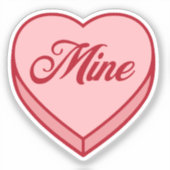 Bookish Snoep hart - Mine Sticker (Voorkant)