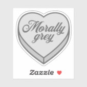 Bookish Snoep hart - Morally Grey Sticker (Vel)