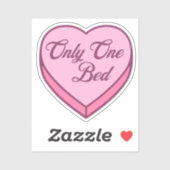 Bookish Snoep hart - slechts één bed Sticker (Vel)