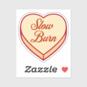 Bookish Snoep hart - Slow Burn Sticker (Vel)