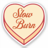 Bookish Snoep hart - Slow Burn Sticker (Voorkant)