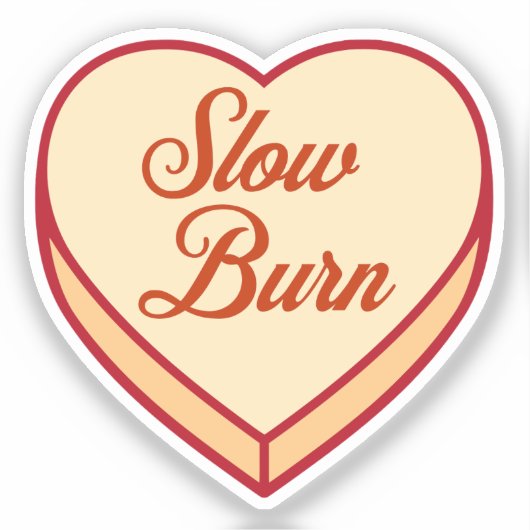 Bookish Snoep hart - Slow Burn Sticker (Voorkant)