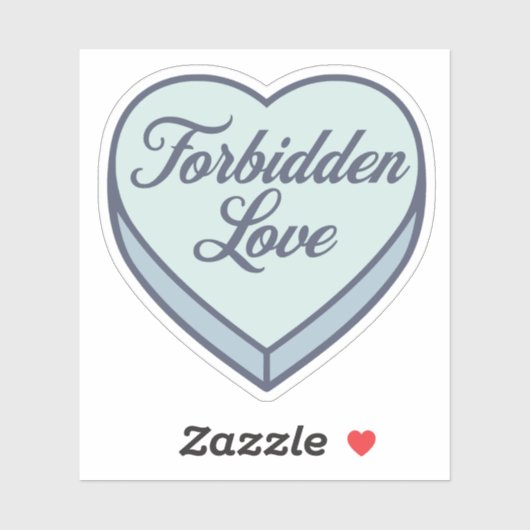 Bookish Snoep hart - Verboden Liefde Sticker (Vel)