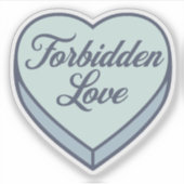 Bookish Snoep hart - Verboden Liefde Sticker (Voorkant)