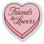 Bookish Snoep hart - Vrienden voor geliefden Sticker (Voorkant)