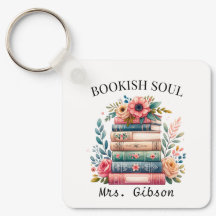 Bookish Soul Book Lover Bookworm Bewerkbare Sleute