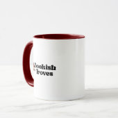 Bookish Troves Book Lover Hearts Bold Red Black Mok (Voorkant links)