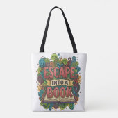 Bookish vibes, alledaagse stijl tote bag (Achterkant)