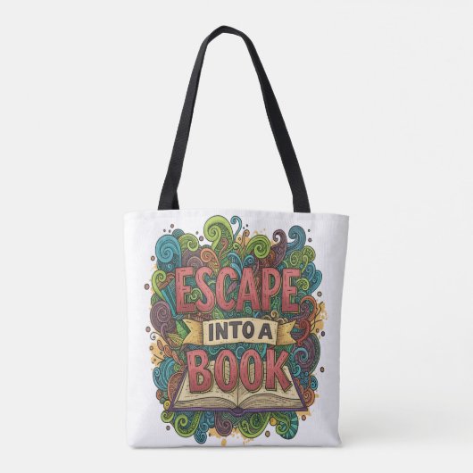Bookish vibes, alledaagse stijl tote bag (Achterkant)