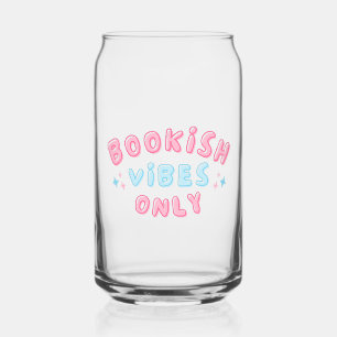 Bookish Vibes Alleen Schattigee Typografie Groovy Blikvorm Glas