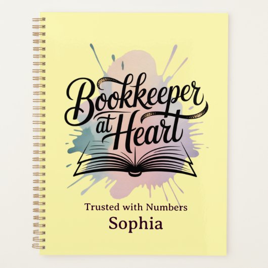 Bookkeeper at Heart Gepersonaliseerd Planner (Voorkant)