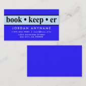 Bookkeeper Blue Stripe Visitekaartje (Voorkant / Achterkant)