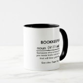 Bookkeeper definitie gepersonaliseerde gift, mok (Voorkant rechts)