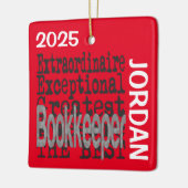 Bookkeeper Extraordinaire CUSTOM Keramisch Ornament (Links)