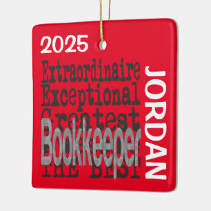 Bookkeeper Extraordinaire CUSTOM Keramisch Ornament