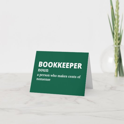 Bookkeeper Meaning Funny Card Bedankkaart (Voorkant)
