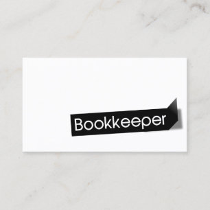 Bookkeeper Moderne zwarte label boekhouder