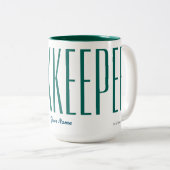 "BOOKKEEPER" TWEEKLEURIGE KOFFIEMOK (Voorkant rechts)