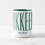 "BOOKKEEPER" TWEEKLEURIGE KOFFIEMOK (Center)