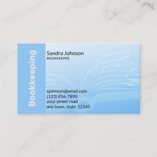 Bookkeeping Services Visitekaartje (Voorkant)