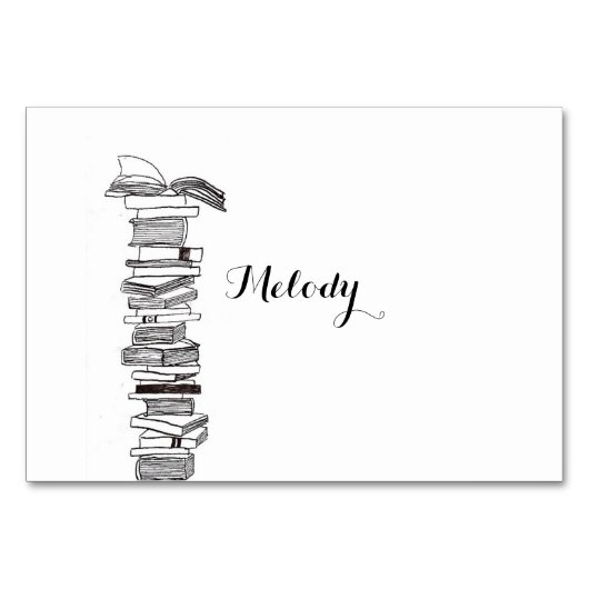 Booklover Book Weddenstabel / plaatskaart Kaart (Voorkant)