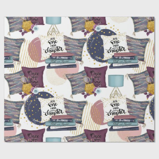 booklover-patroon cadeaupapier (Vlak)