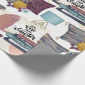 booklover-patroon cadeaupapier (Hoek)
