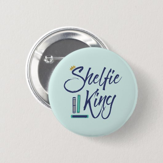Booklover Shelfie King Ronde Button 5,7 Cm (Voorkant /achterkant)