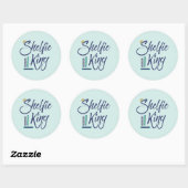 Booklover Shelfie King Ronde Sticker (Vel)
