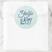 Booklover Shelfie King Ronde Sticker (Tas)