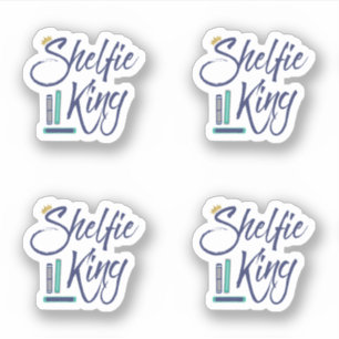 Booklover Shelfie King Sticker
