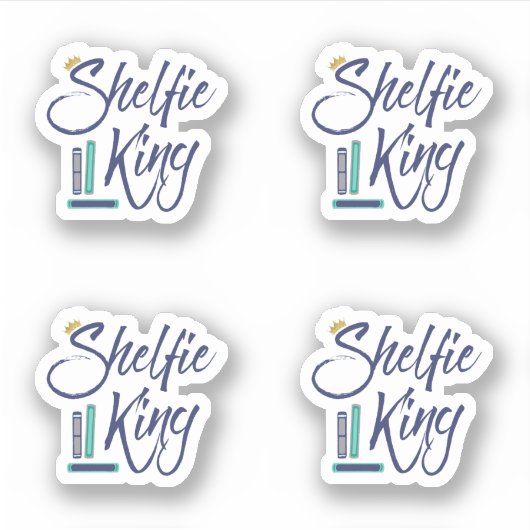 Booklover Shelfie King Sticker (Voorkant)