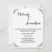 Booklovers Uitnodigingsbruiloft Kaart (Achterkant)