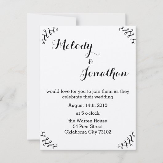 Booklovers Uitnodigingsbruiloft Kaart (Achterkant)