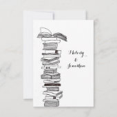 Booklovers Weddenschap RSVP-kaart RSVP Kaartje (Achterkant)